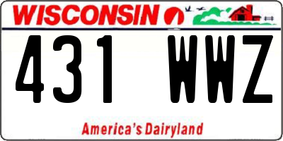 WI license plate 431WWZ