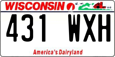 WI license plate 431WXH
