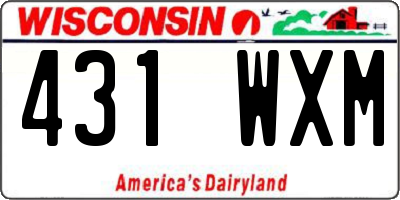 WI license plate 431WXM