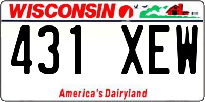 WI license plate 431XEW