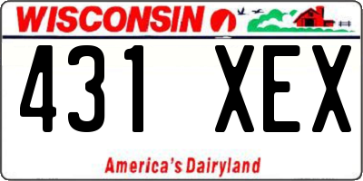 WI license plate 431XEX