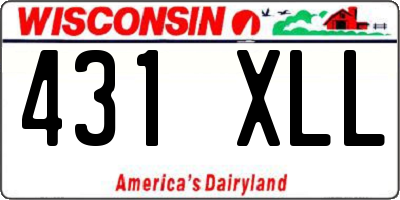WI license plate 431XLL