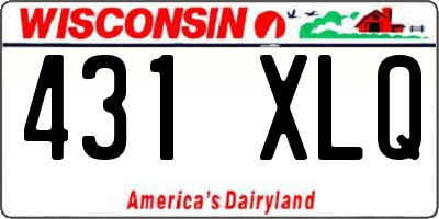 WI license plate 431XLQ