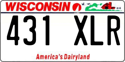 WI license plate 431XLR