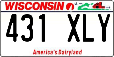 WI license plate 431XLY