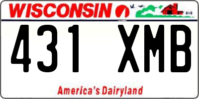 WI license plate 431XMB