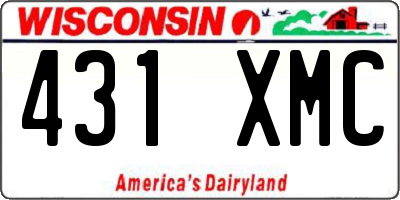 WI license plate 431XMC