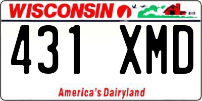 WI license plate 431XMD