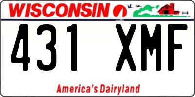 WI license plate 431XMF