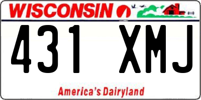 WI license plate 431XMJ