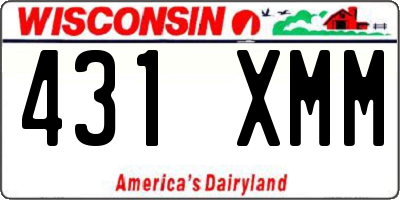WI license plate 431XMM