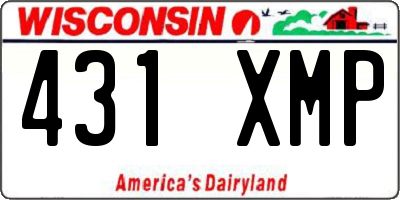 WI license plate 431XMP
