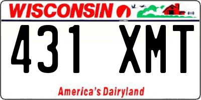 WI license plate 431XMT