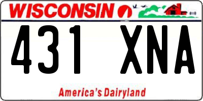 WI license plate 431XNA