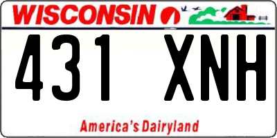 WI license plate 431XNH