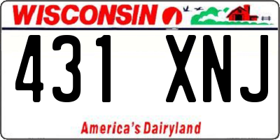 WI license plate 431XNJ