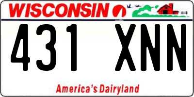 WI license plate 431XNN