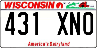 WI license plate 431XNO