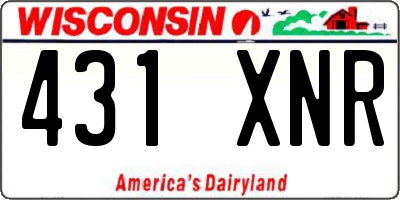 WI license plate 431XNR
