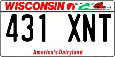 WI license plate 431XNT
