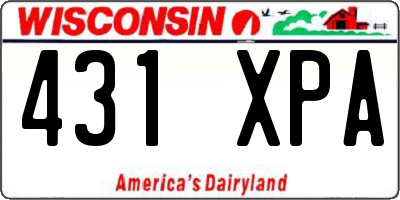 WI license plate 431XPA