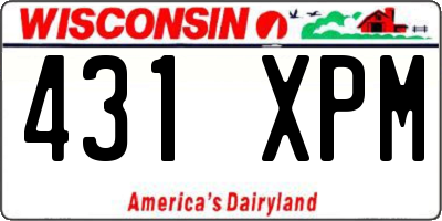 WI license plate 431XPM