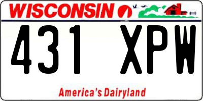 WI license plate 431XPW