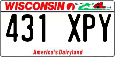 WI license plate 431XPY