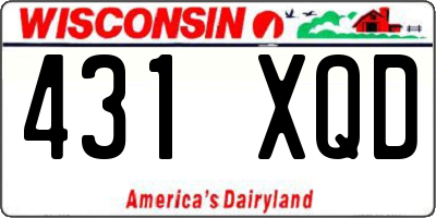 WI license plate 431XQD