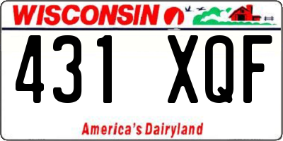WI license plate 431XQF