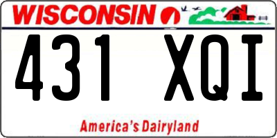 WI license plate 431XQI