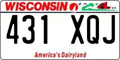 WI license plate 431XQJ