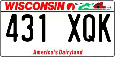 WI license plate 431XQK