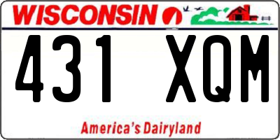 WI license plate 431XQM