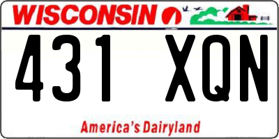 WI license plate 431XQN