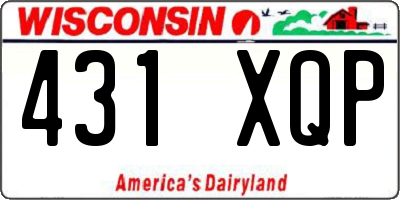 WI license plate 431XQP
