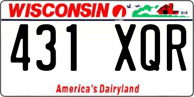 WI license plate 431XQR