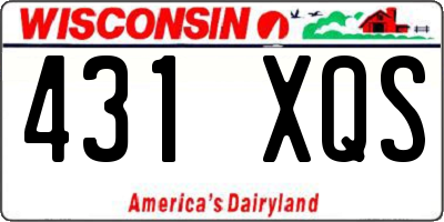 WI license plate 431XQS