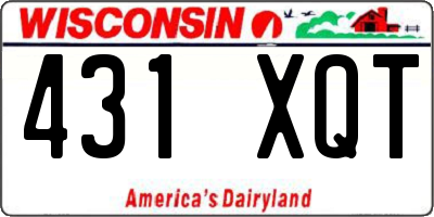 WI license plate 431XQT