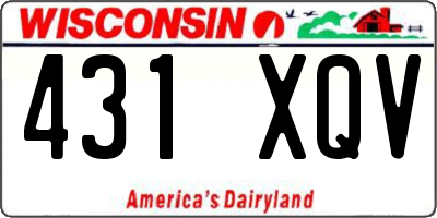 WI license plate 431XQV