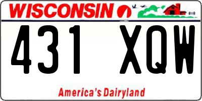 WI license plate 431XQW