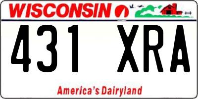 WI license plate 431XRA