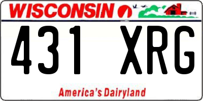 WI license plate 431XRG