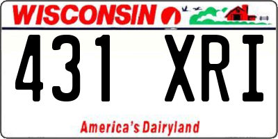 WI license plate 431XRI