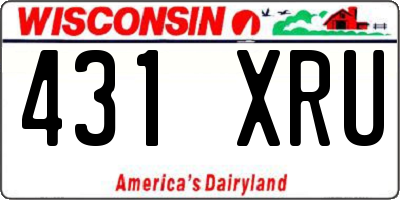 WI license plate 431XRU