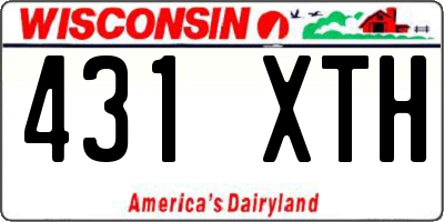 WI license plate 431XTH