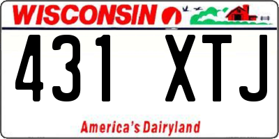 WI license plate 431XTJ
