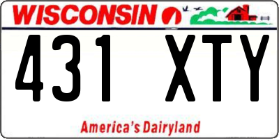 WI license plate 431XTY