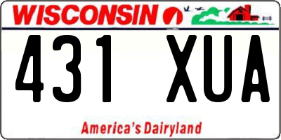 WI license plate 431XUA