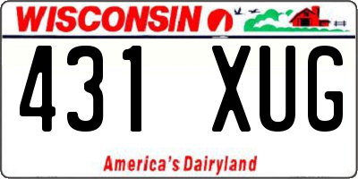 WI license plate 431XUG